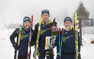 Bild från orientering.se Svenska EM medaljörerna ifrån den inledande sprinten.